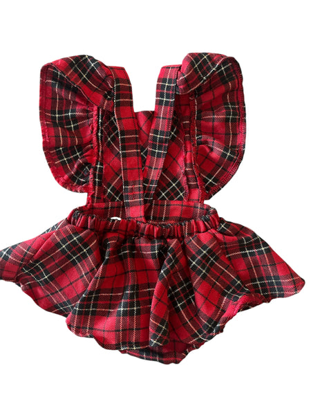 Jingle Belle Plaid Romper