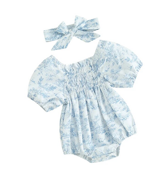 Kyoto Smocked Baby Romper