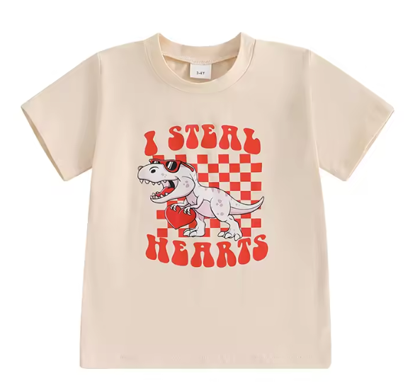 I Steal Hearts T Rex Shirt