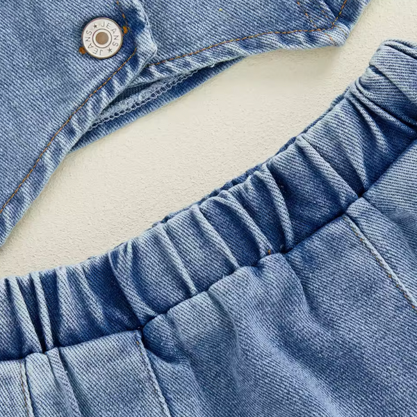 Becca Denim Vest/Skirt Set