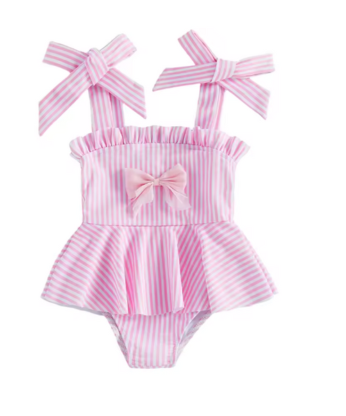 Bobphina Stripe Peplum Swim