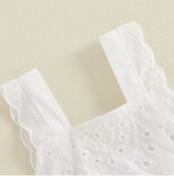 Vivian Eyelet Wide Leg Pant Set