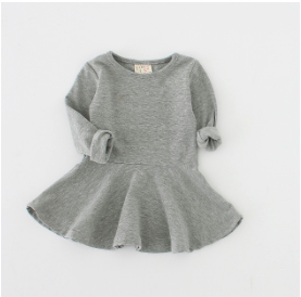 Autumn Light Grey Long Sleeve Dress