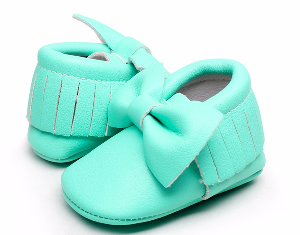 Minty Bow Moccasin