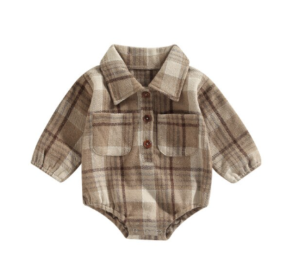 Harry Plaid Baby Onesie