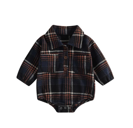 Harry Plaid Baby Onesie