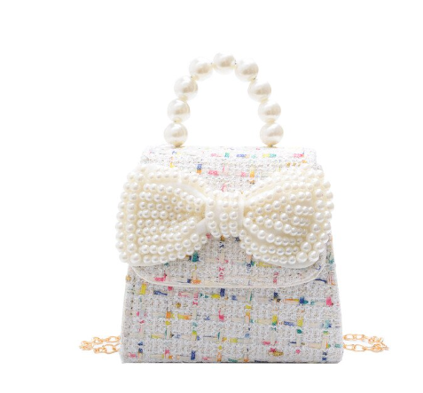 Mademoiselle Tweed Pearl Kids Purse