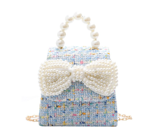 Mademoiselle Tweed Pearl Kids Purse