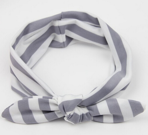 Stripe Printed Bow Headband
