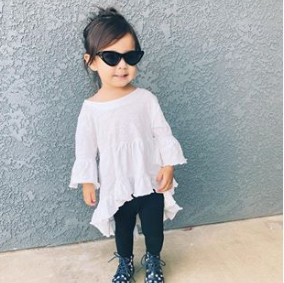 J Joplin Ivory  High Low Bell Sleeves Fashion Top