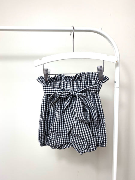 Barcelona Black & White Gingham Bubble Short