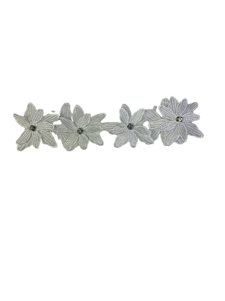 Darla White Floral Baby Headband