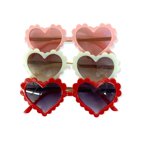 Scallop Heart Sunglasses