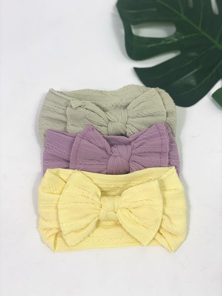 Siena Soft Solid Bow Baby Headband