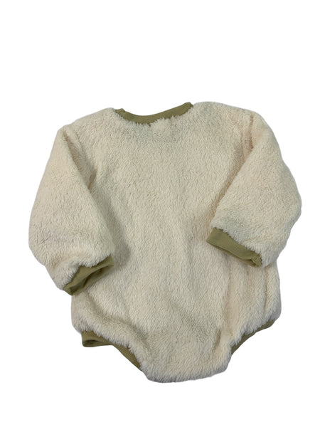 Ash Sherpa Long Sleeve Onesie