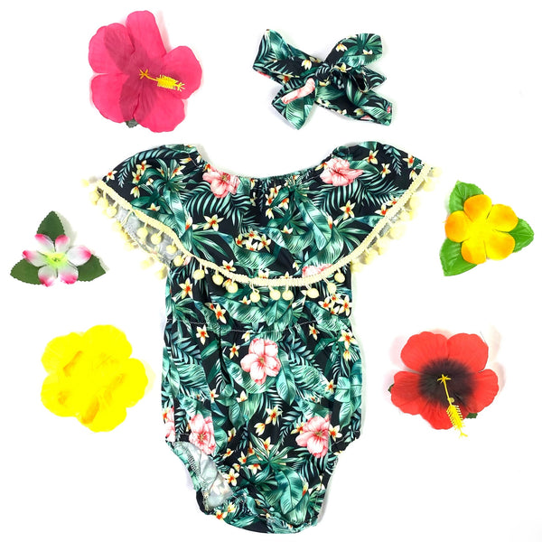 Oahu Pom Pom Romper